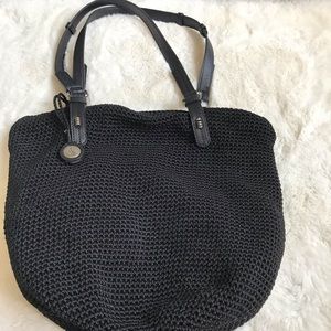 The Sak hand-crocheted purse in black